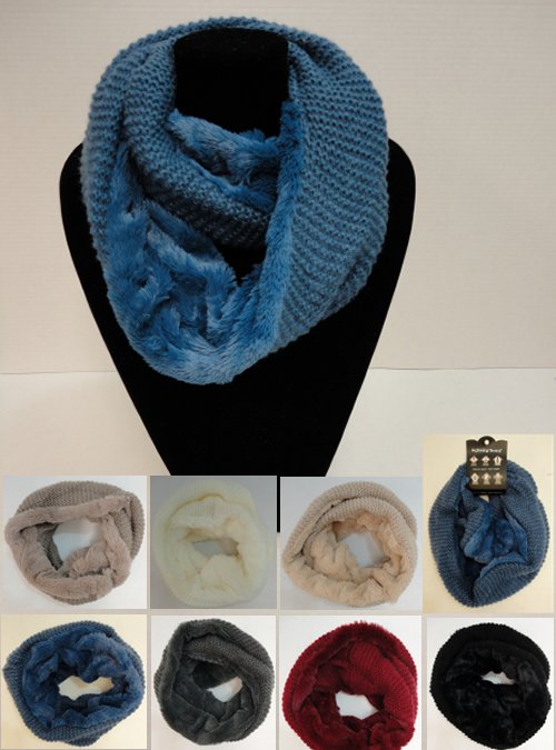 Knitted Infinity SCARF [Plush Knit-Tight Knit]